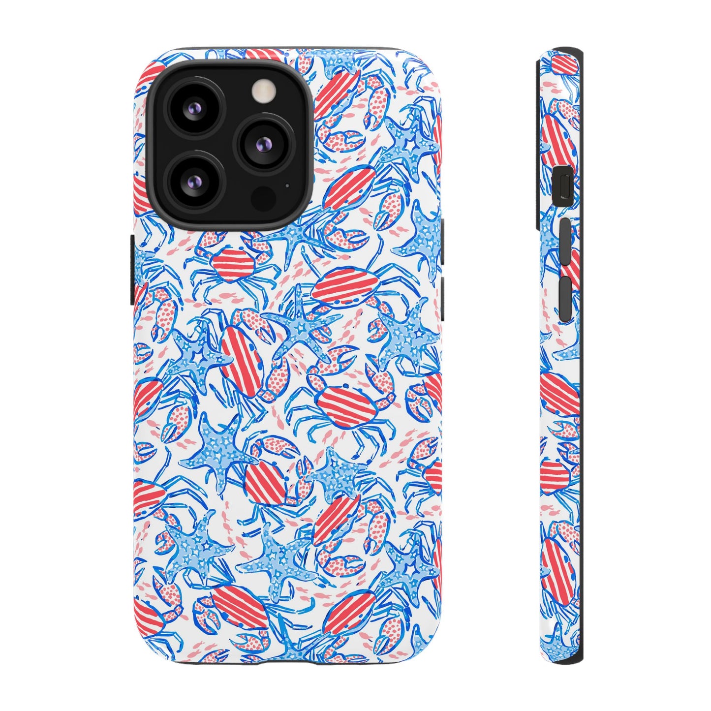 Patriotic Crab & Seashell iPhone Case