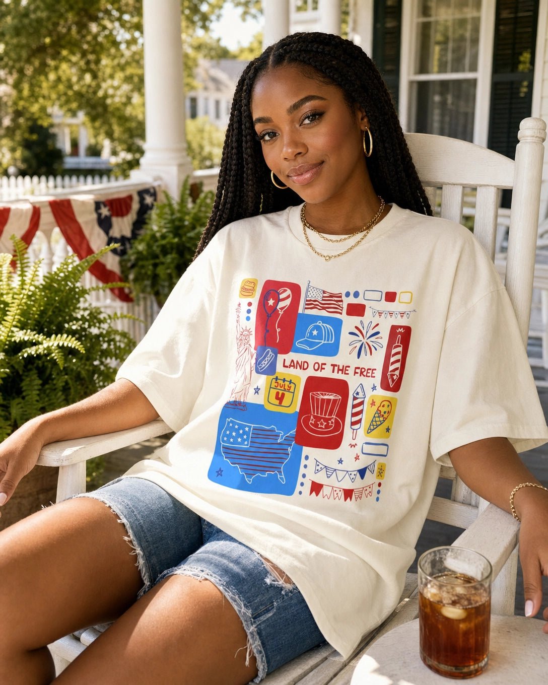 4th of July Patriotic T-Shirt – RELLE Fashion & Lifestyle – Product Image