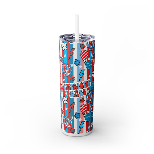 Patriotic Babe Skinny Tumbler