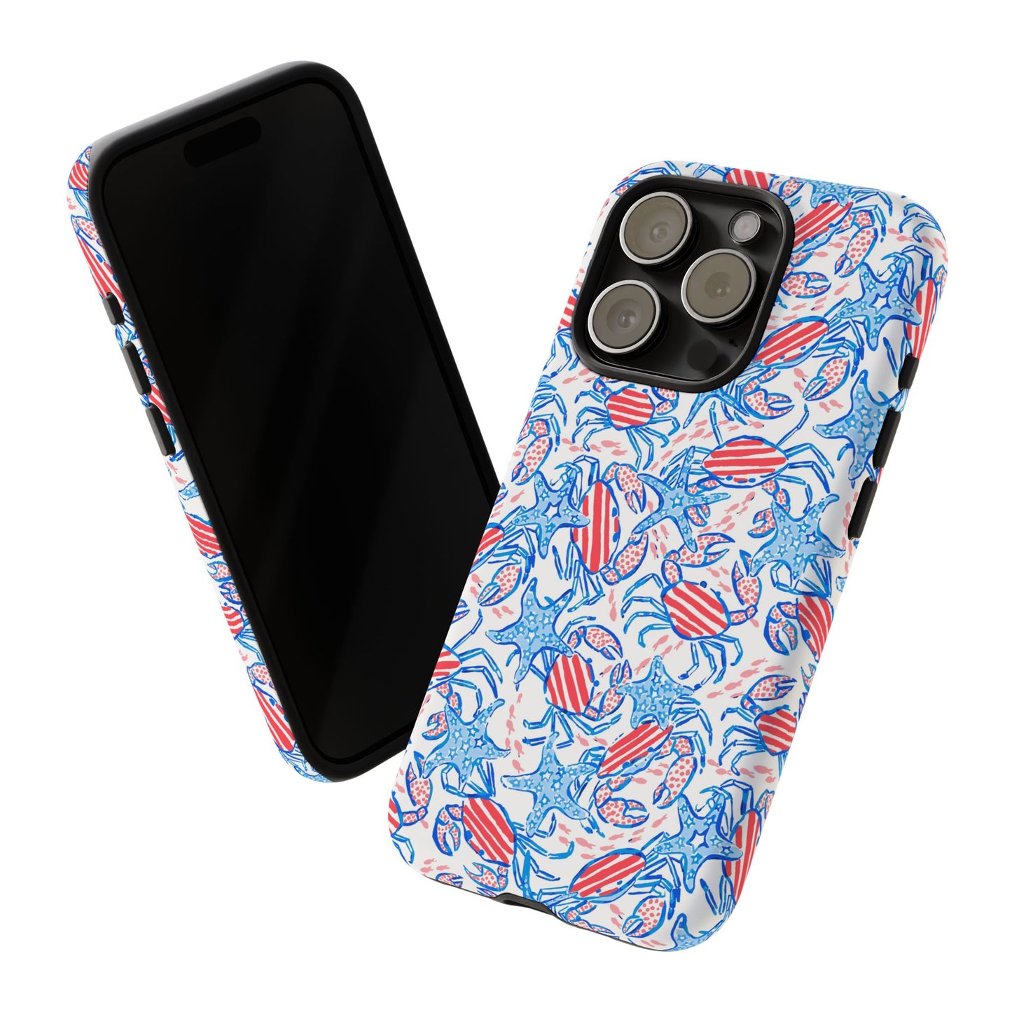 Patriotic Crab & Seashell iPhone Case