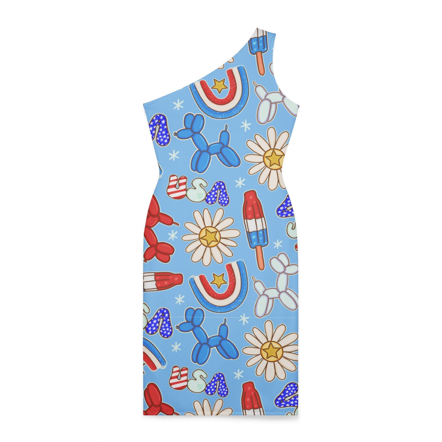 Sunny Celebrations One Shoulder Dress