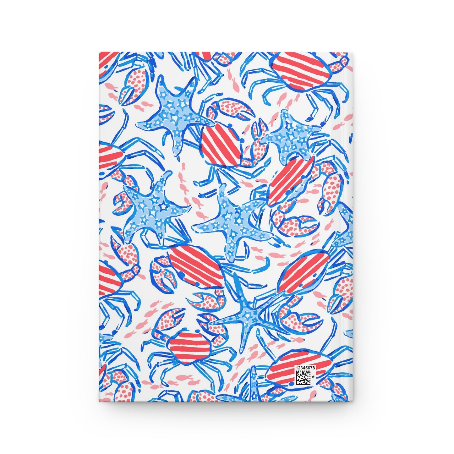 Patriotic Crab & Seashell Hardcover Journal