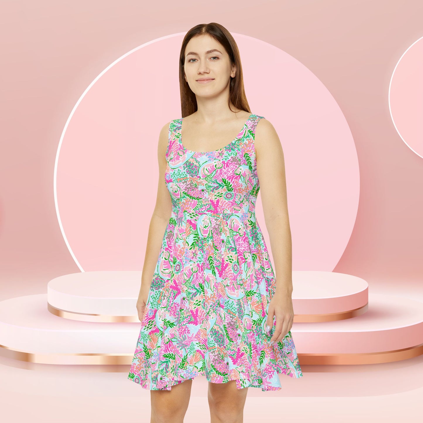 Manatee Paradise Skater Dress
