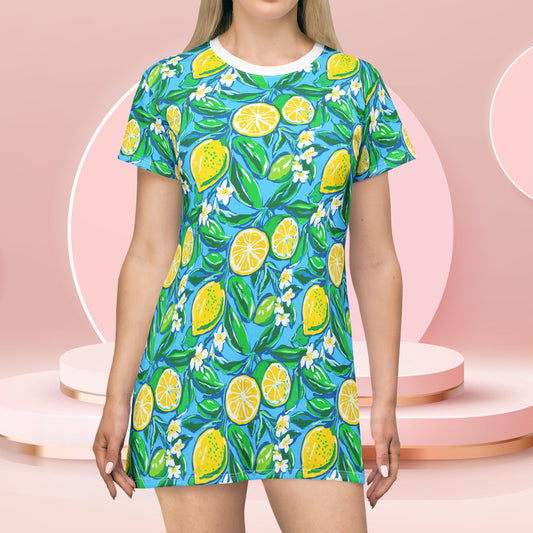Citrus Splash T-Shirt Dress
