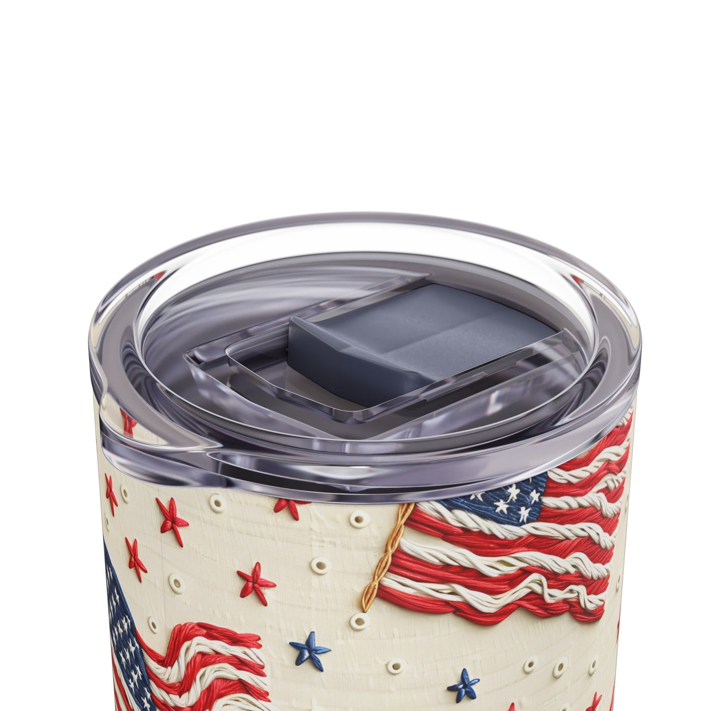 Flag of Freedom Skinny Tumbler with screw-on slide