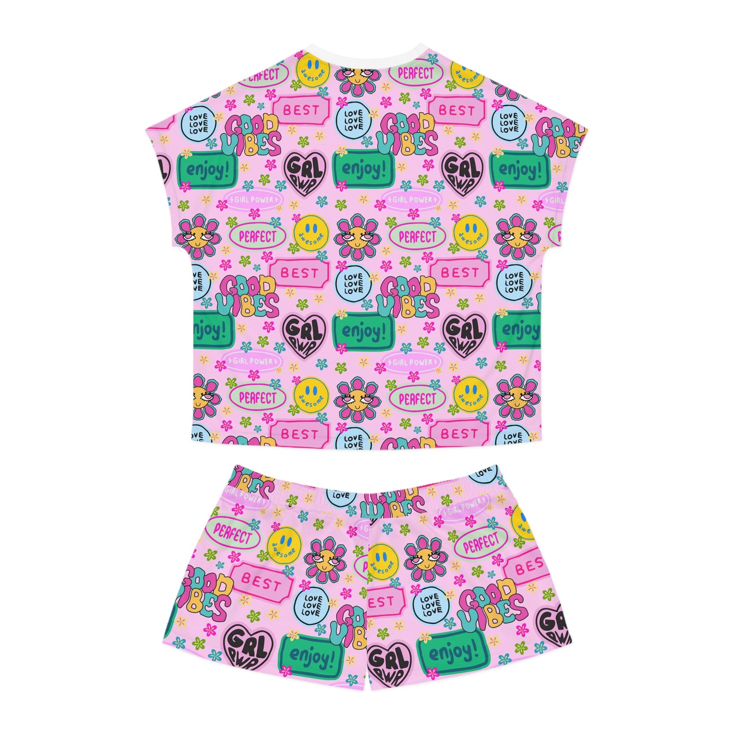 Girl Power, Good Vibes Short Pajama Set