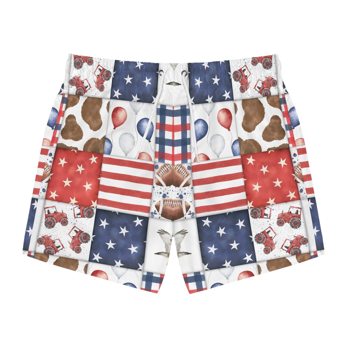 Patriot Patchwork Swim Trunks