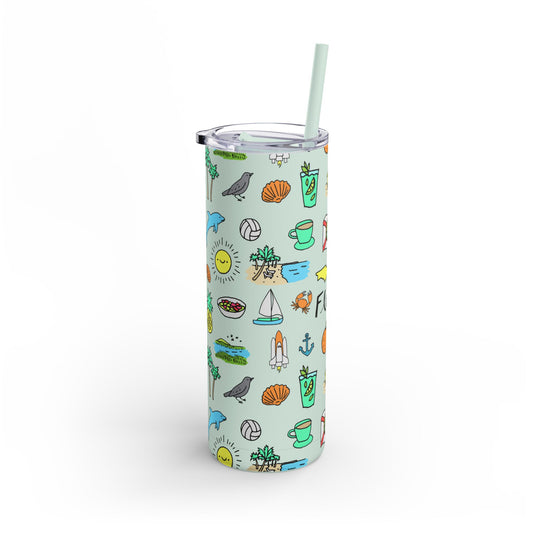 Tropicool Florida Skinny Tumbler with screw-on slide