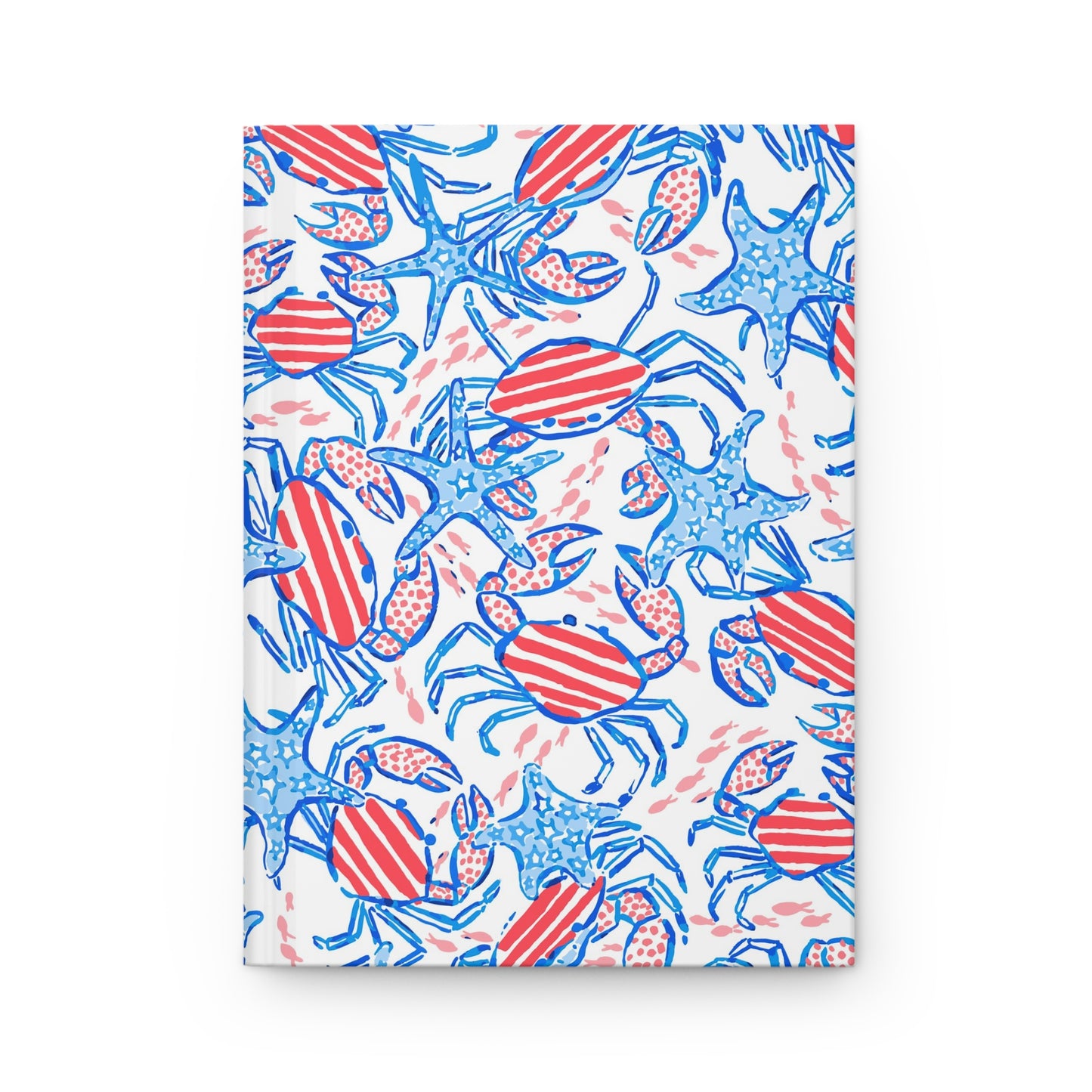 Patriotic Crab & Seashell Hardcover Journal