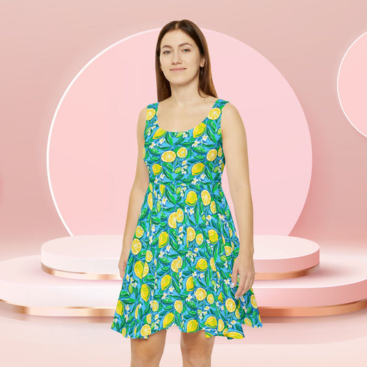 Citrus Splash Skater Dress