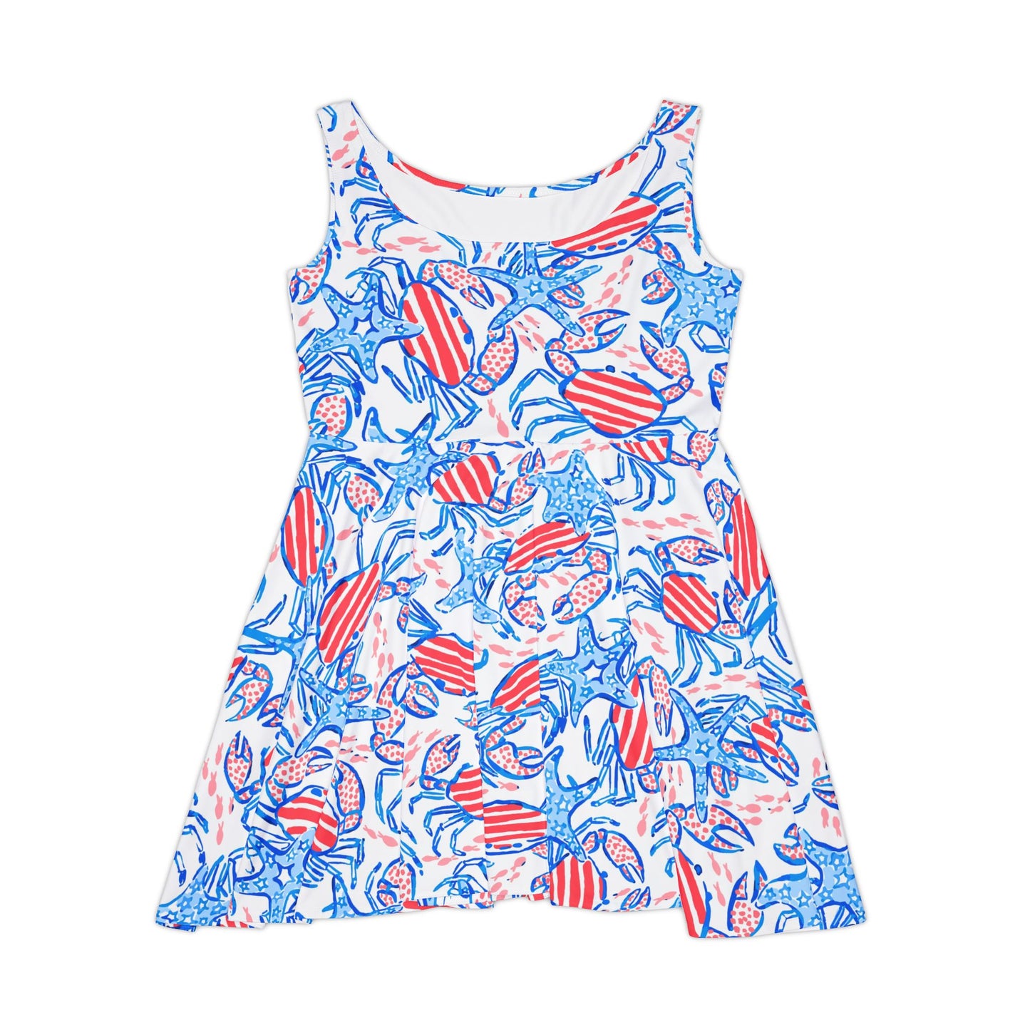 Patriotic Crab & Seashell Skater Dress