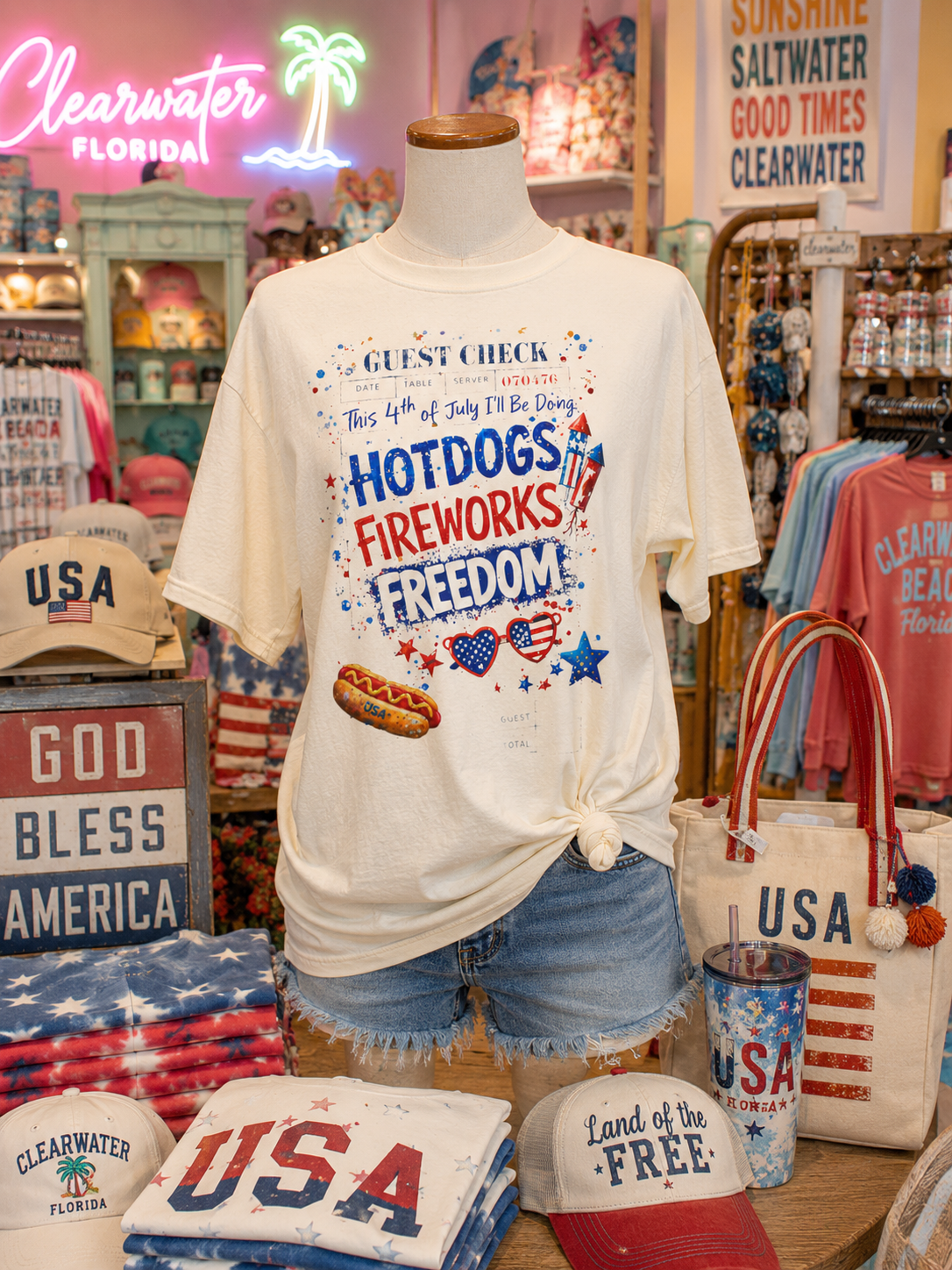 Patriotic Guest Check T-Shirt
