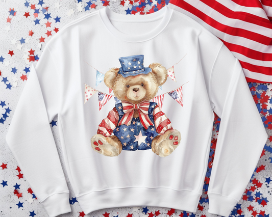 Patriotic Teddy Bear Sweatshirt | Unisex