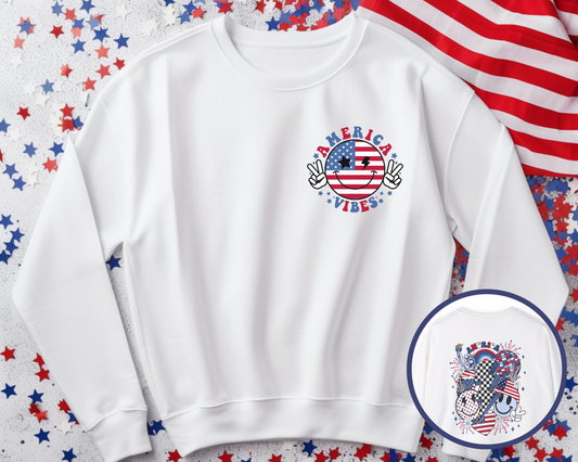 Patriotic Smile Sweatshirt | Unisex