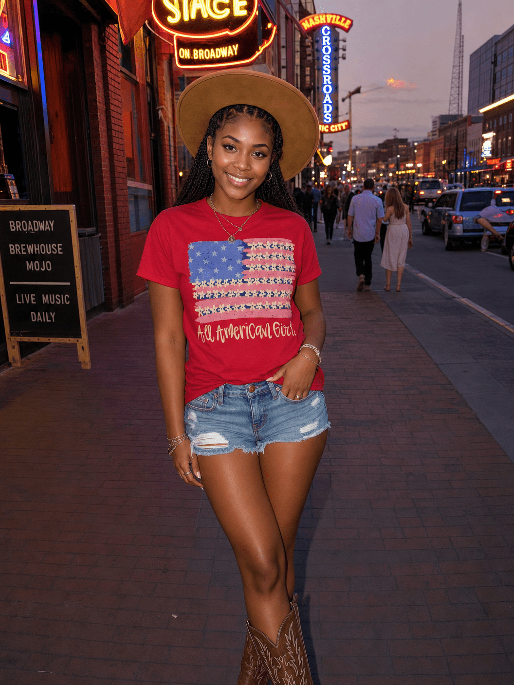 All American Girl T-Shirt – RELLE Fashion & Lifestyle – Product Image
