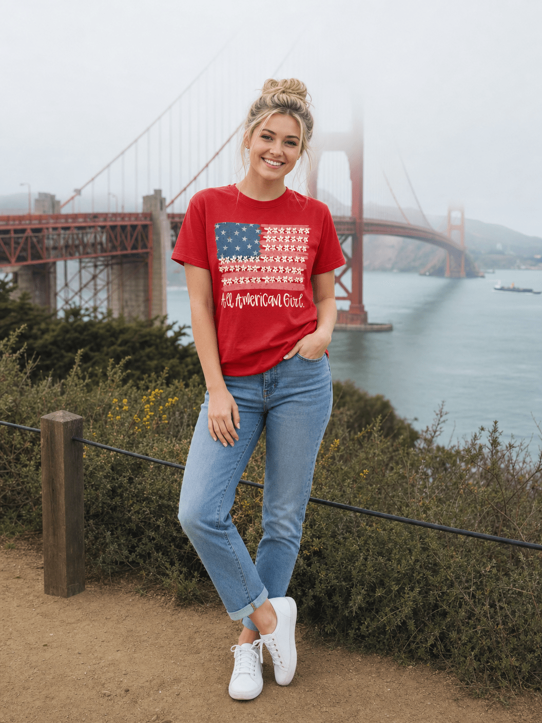 All American Girl T-Shirt – RELLE Fashion & Lifestyle – Product Image