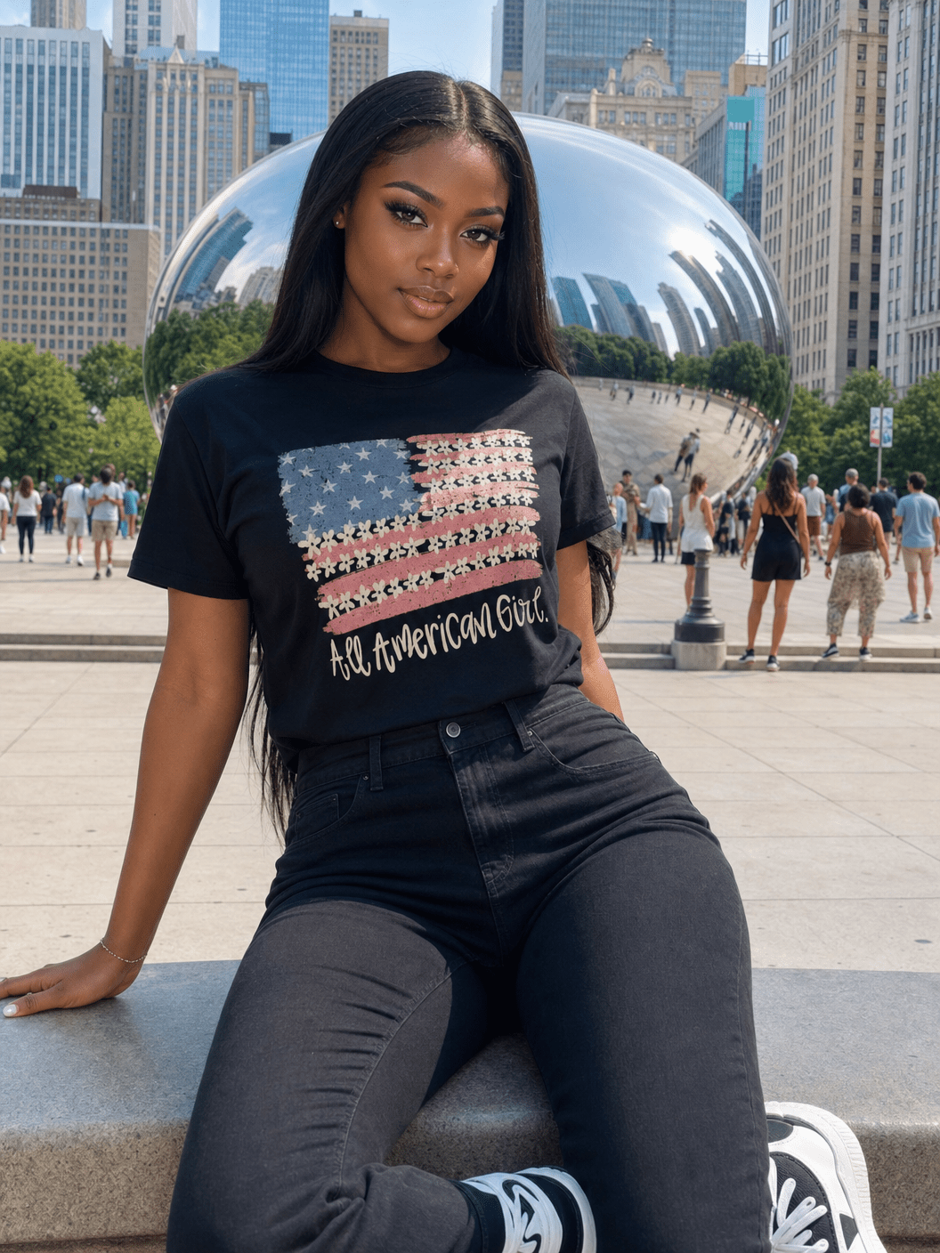 All American Girl T-Shirt – RELLE Fashion & Lifestyle – Product Image