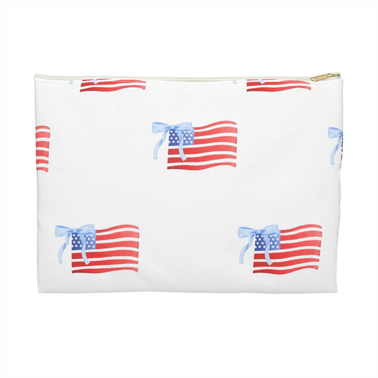 All-American Pride Accessory Pouch - Large / White zipper - Bags