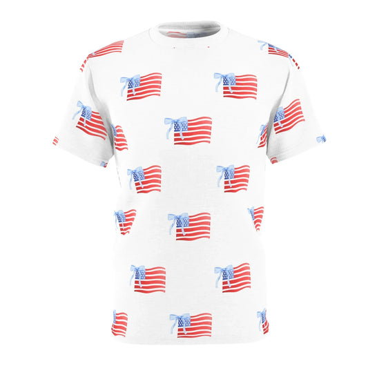 All-American Pride All-Over-Print T-Shirt - White stitching / 4 oz. / S - All Over Prints