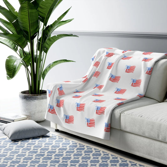 All-American Pride Sherpa Fleece Blanket - 50’’ × 60’’ - Home Decor