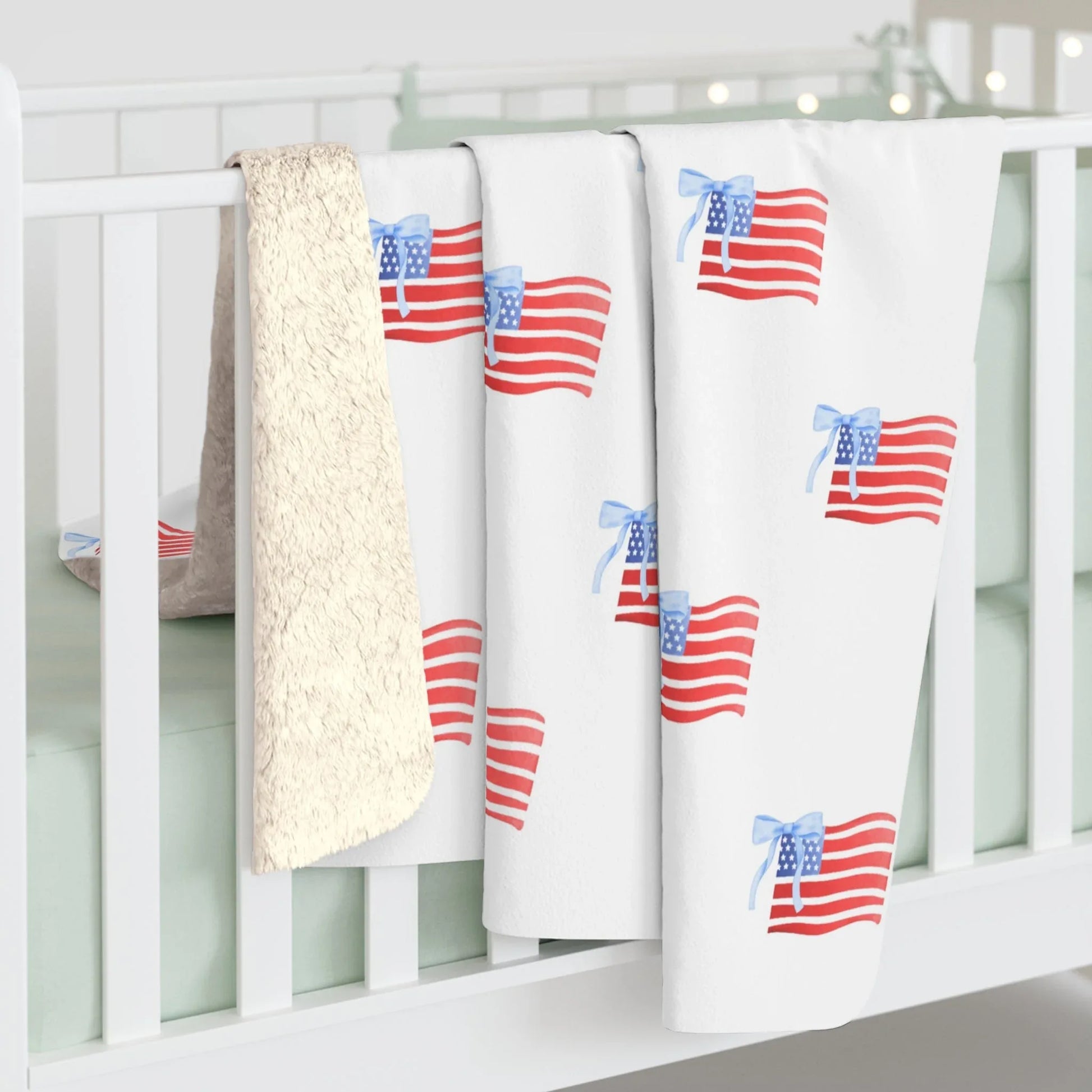 All-American Pride Sherpa Fleece Blanket - 50’’ × 60’’ - Home Decor