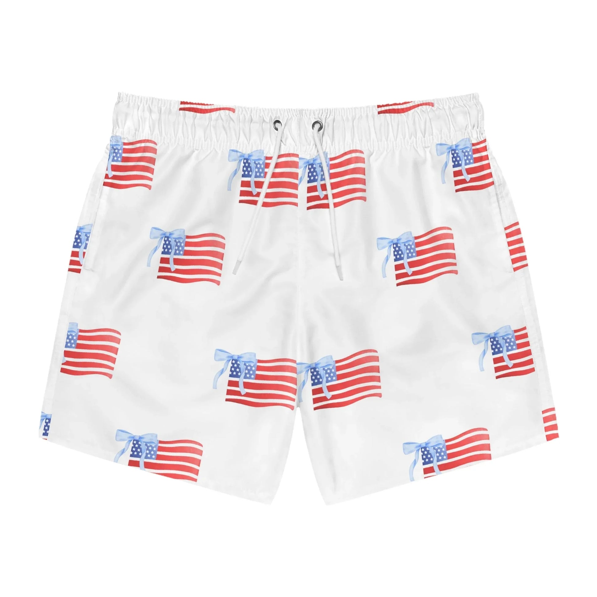 All-American Pride Swim Trunks - L / Seam thread color automatically matched to design - All Over Prints