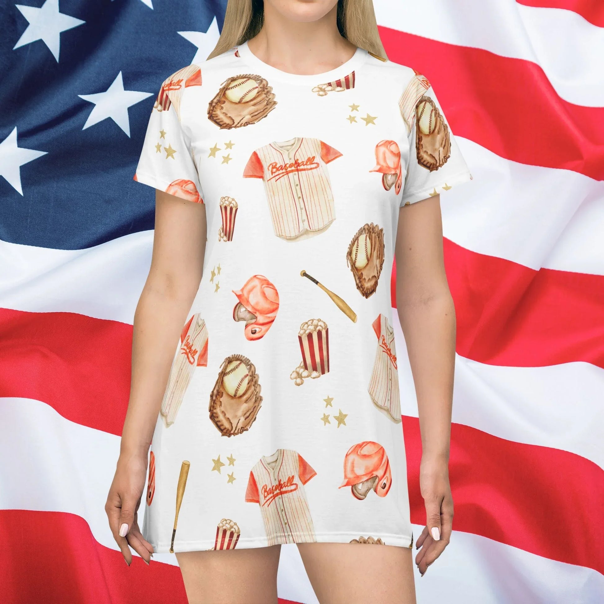 All-Star Spirit T-Shirt Dress - All Over Prints