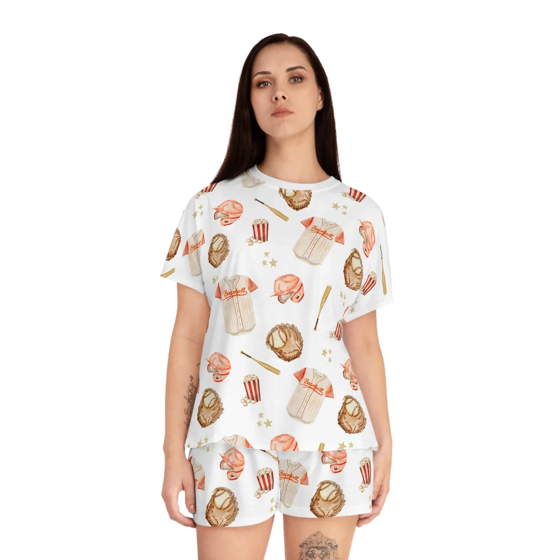 All-Star Spirit Women’s Short Pajama Set - All Over Prints