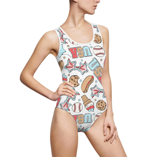 American Treats Swimsuit - XS / White - All Over Prints