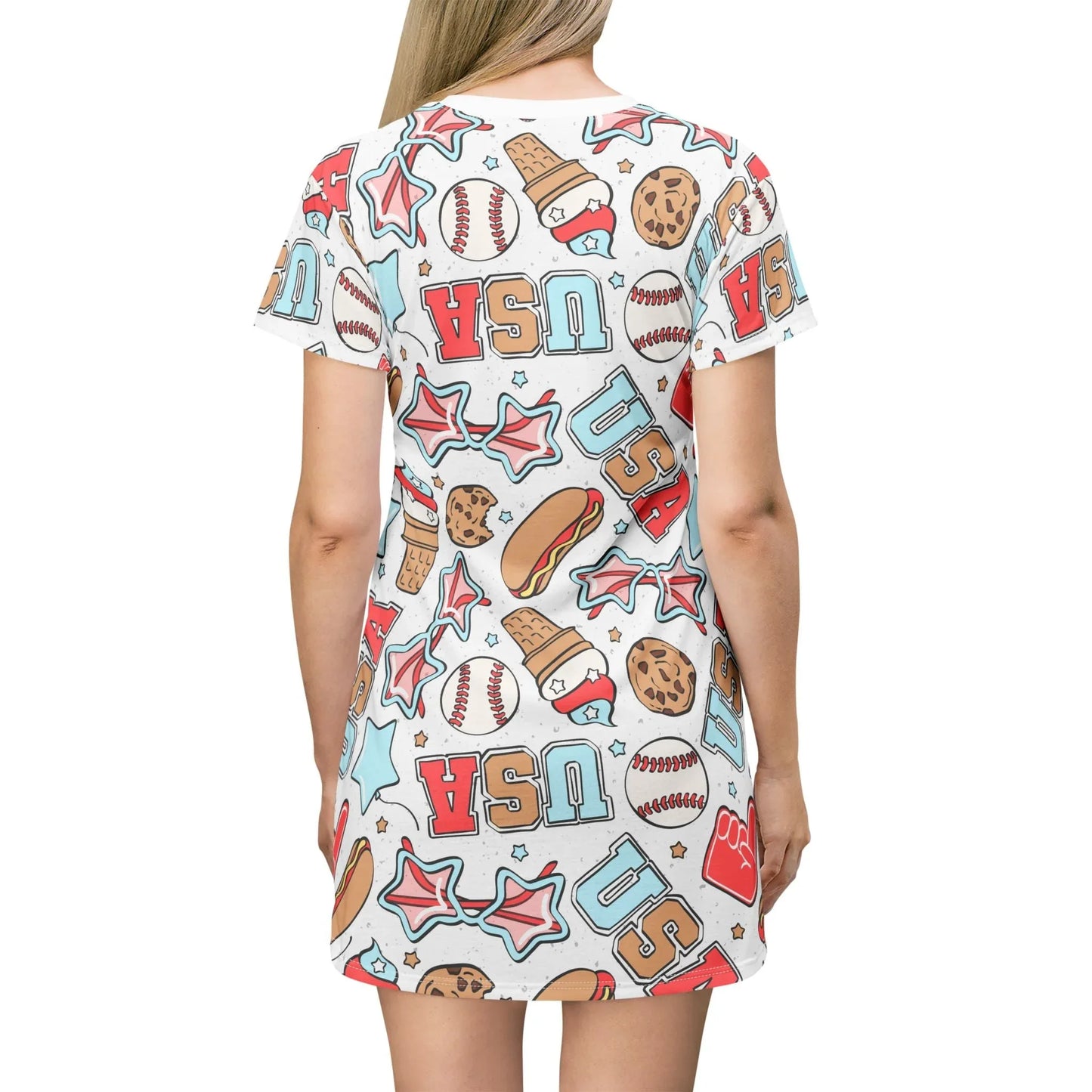 American Treats T-Shirt Dress - All Over Prints
