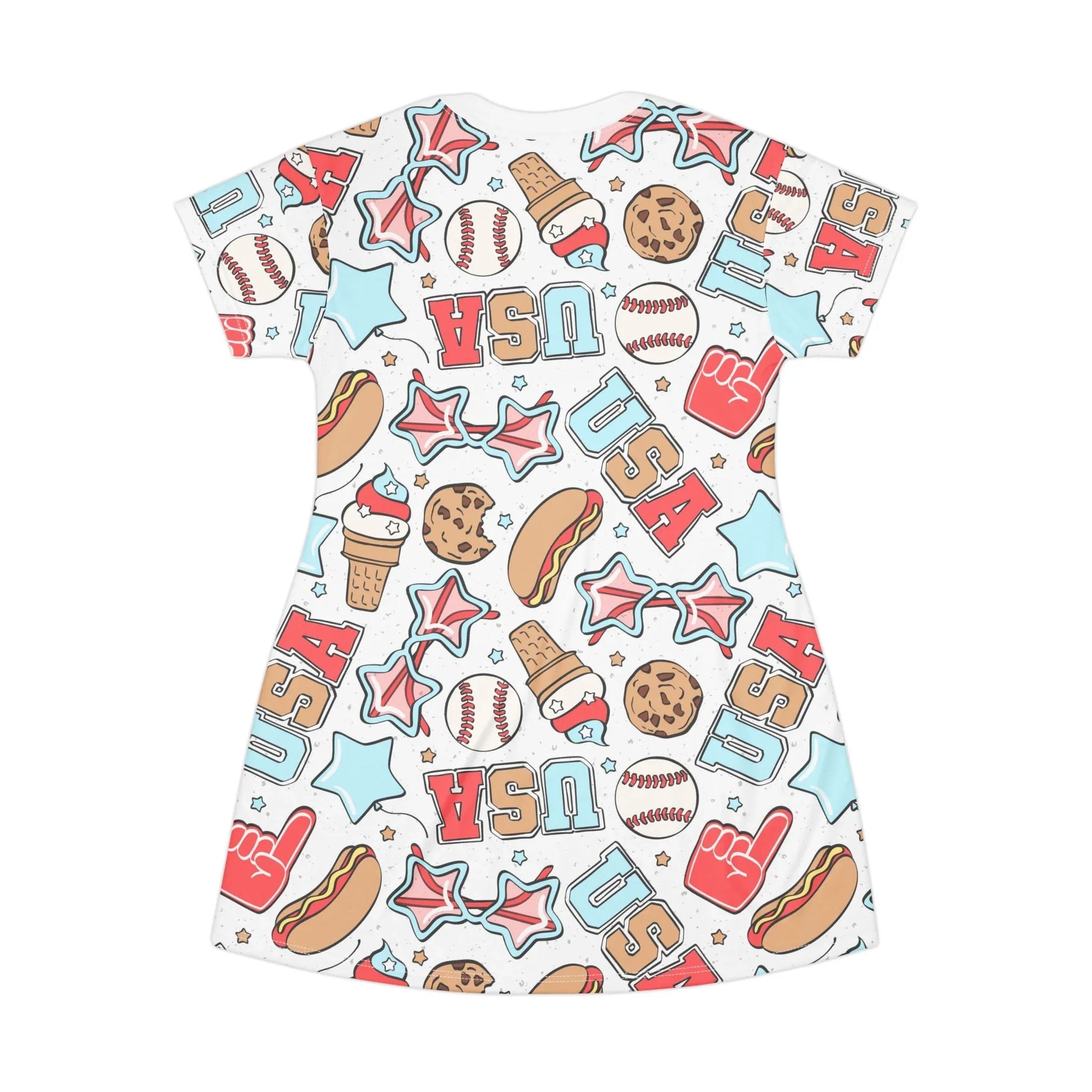 American Treats T-Shirt Dress - All Over Prints
