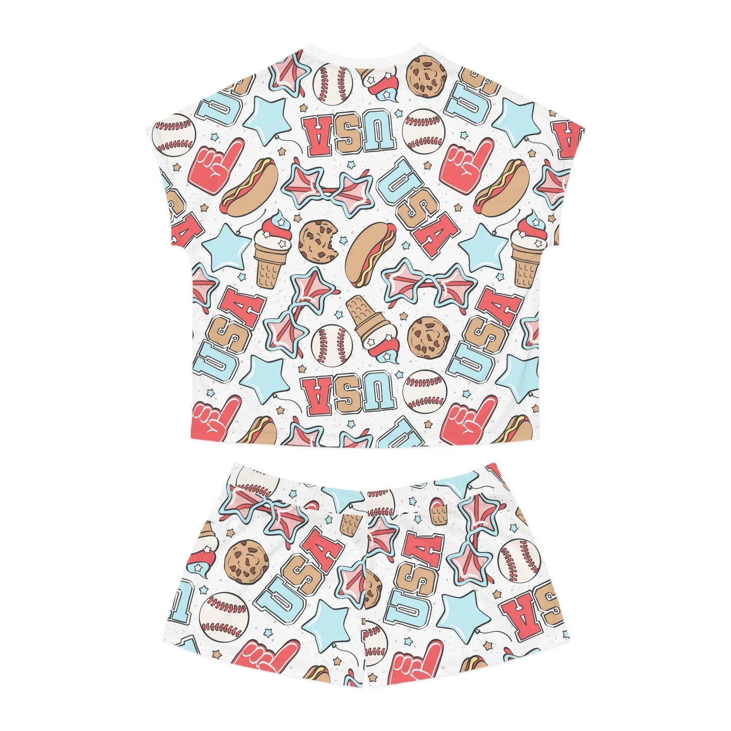 American Treats Women’s Short Pajama Set - All Over Prints