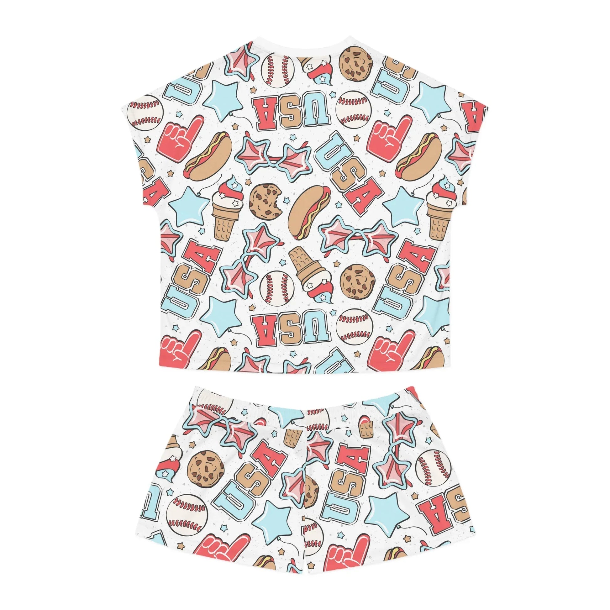 American Treats Women’s Short Pajama Set - All Over Prints