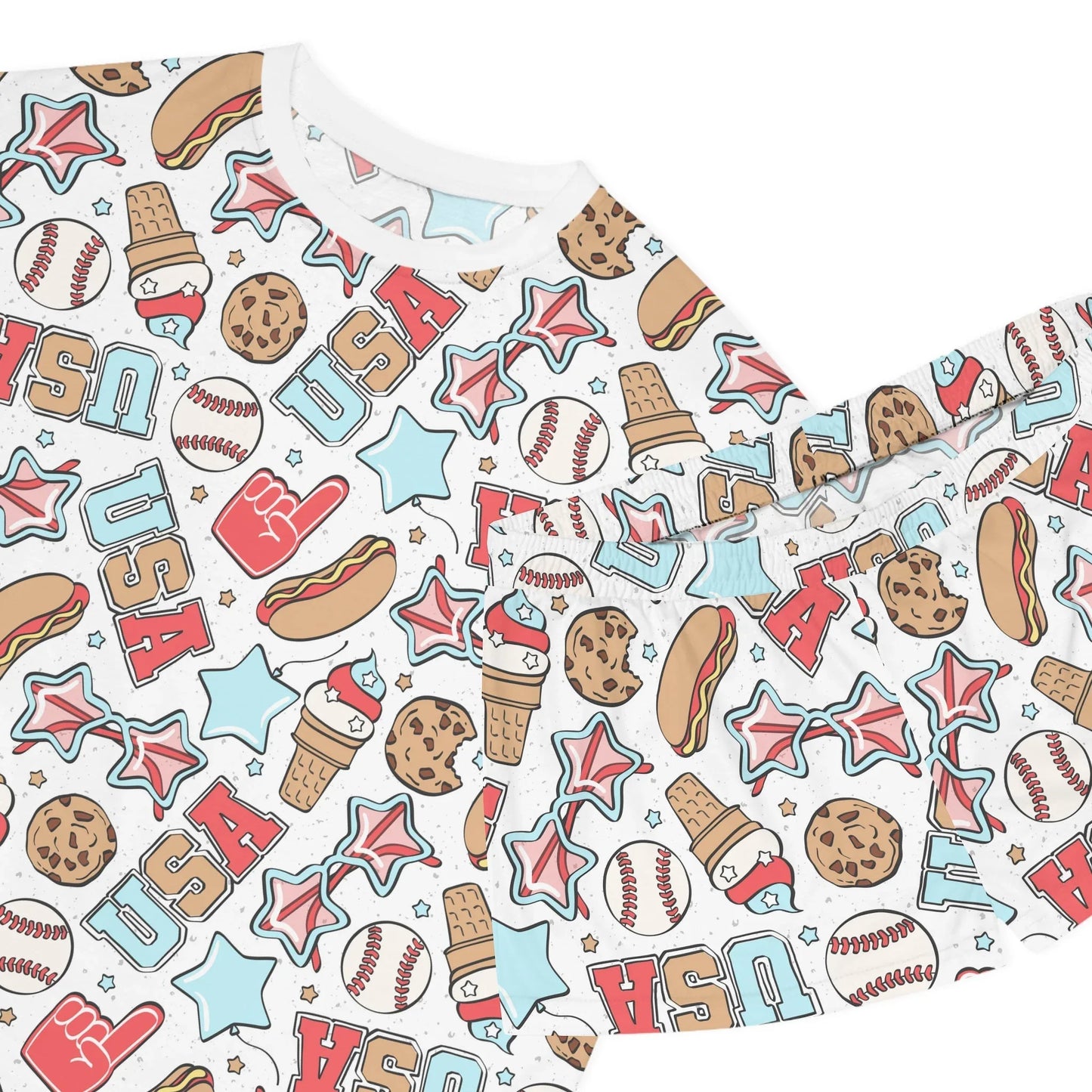 American Treats Women’s Short Pajama Set - All Over Prints