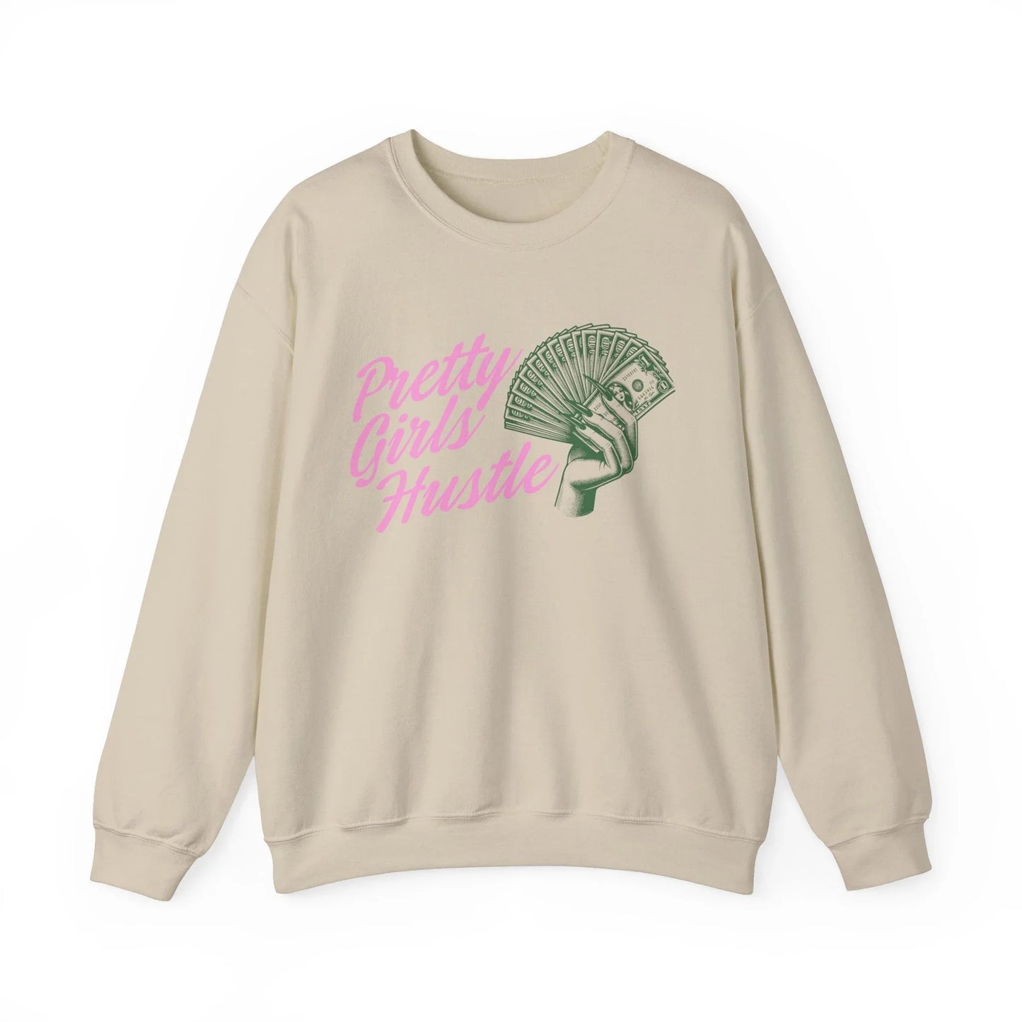 Beauty in the Hustle Sweatshirt - Sand / S