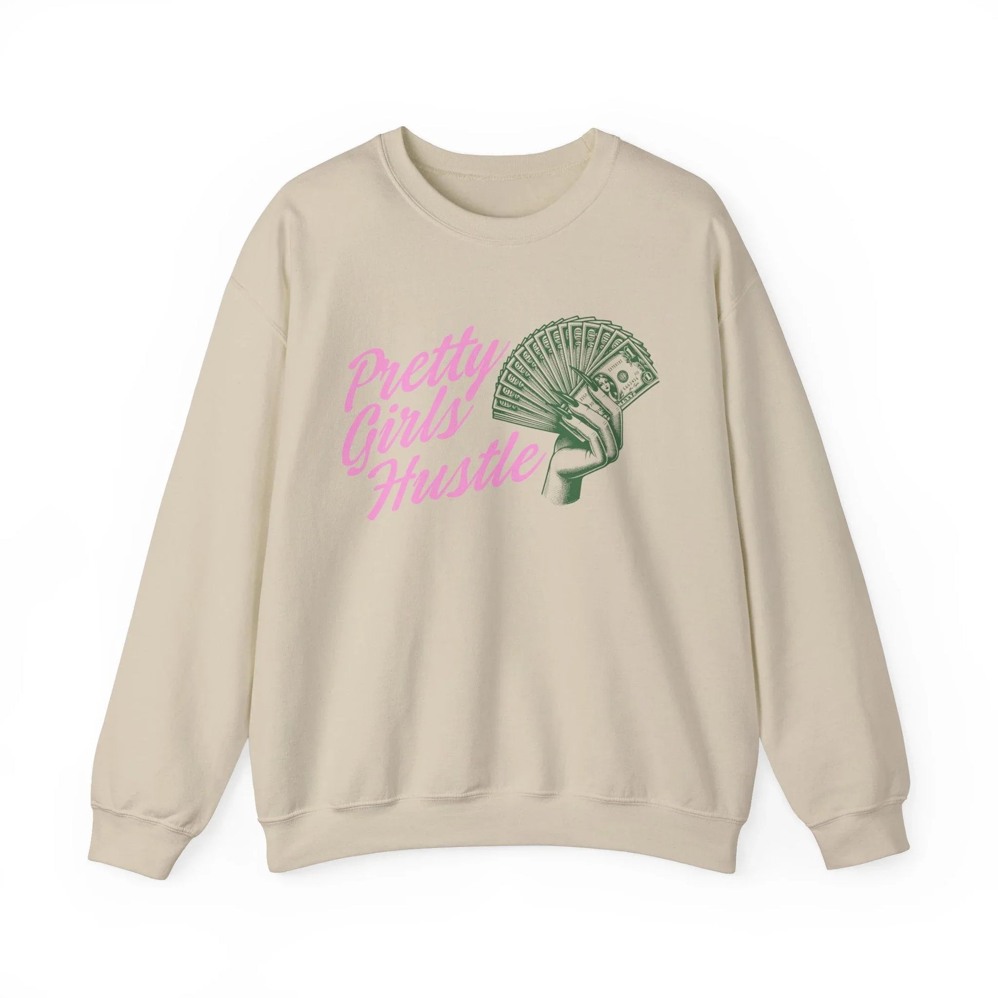 Beauty in the Hustle Sweatshirt - Sand / S