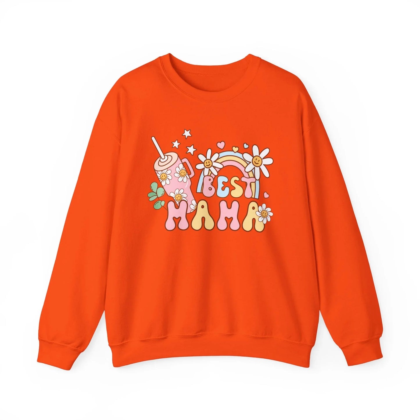 Best Mama Sweatshirt - Orange / S