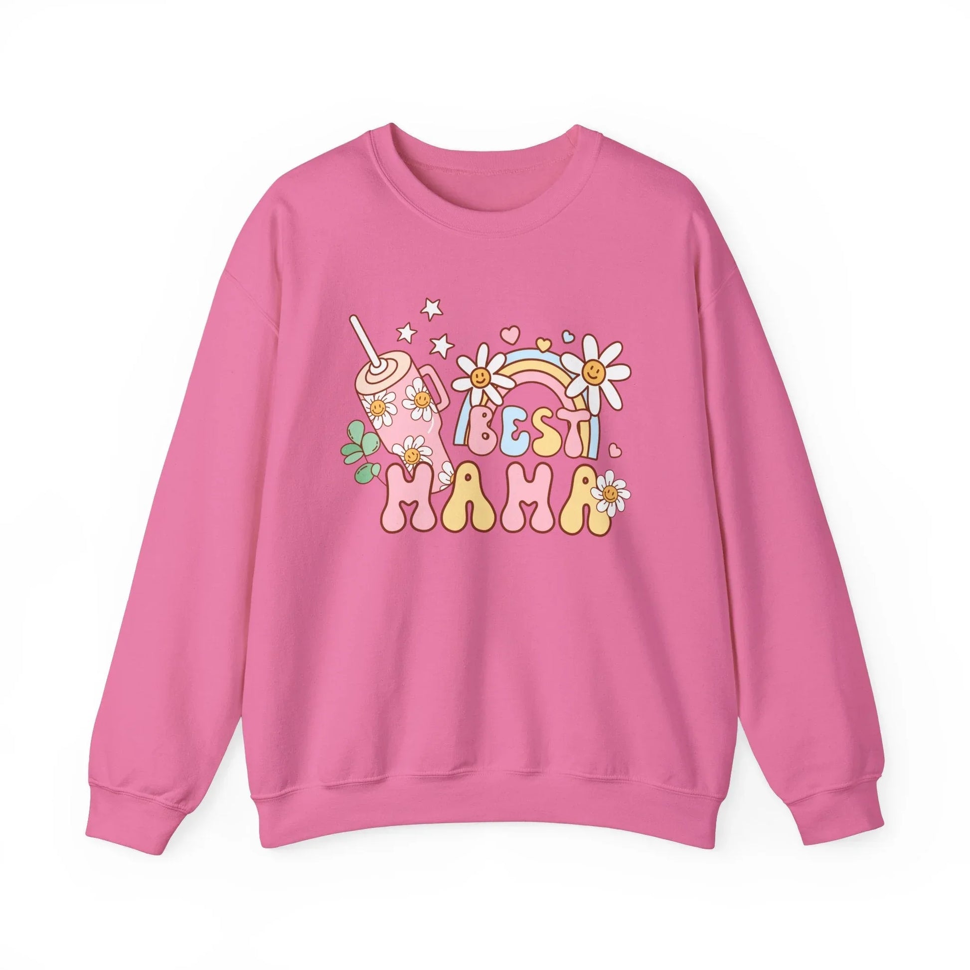 Best Mama Sweatshirt - Safety Pink / S