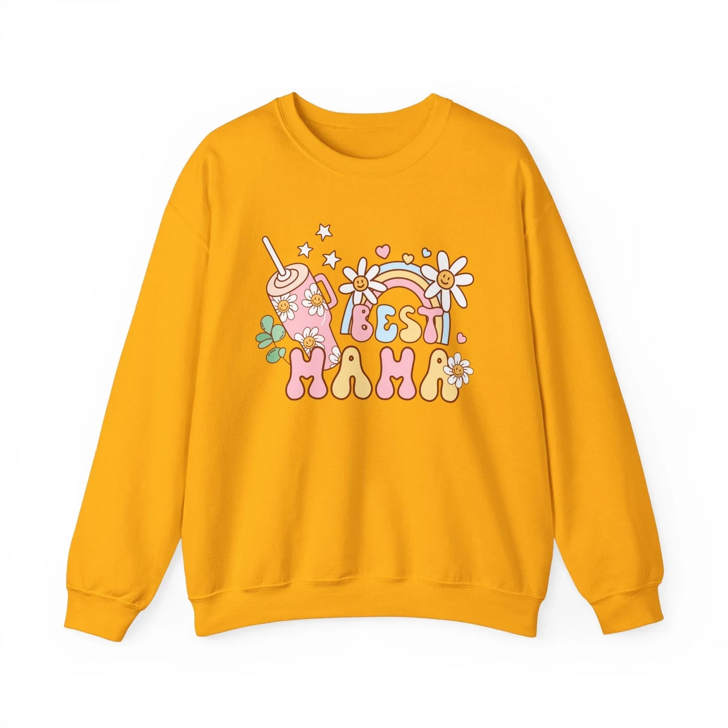 Best Mama Sweatshirt - Gold / S