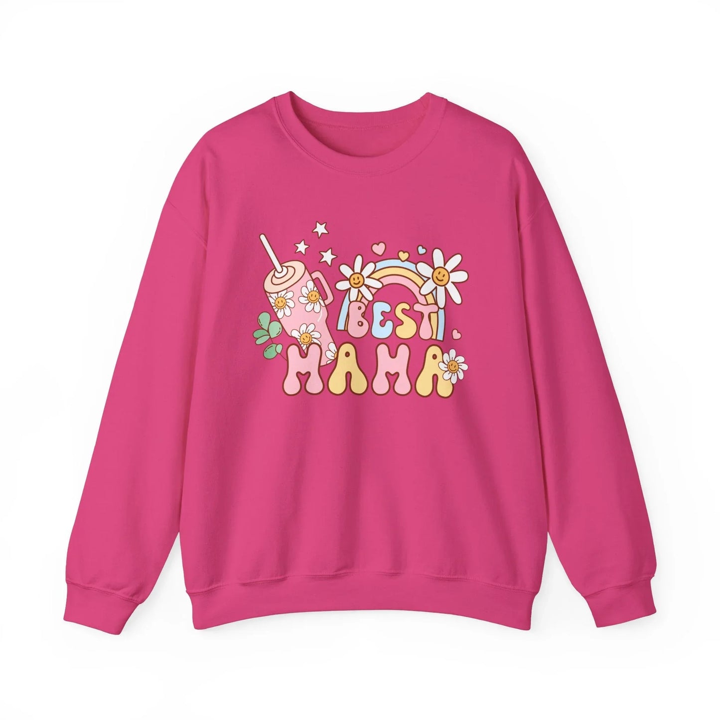 Best Mama Sweatshirt - Heliconia / S