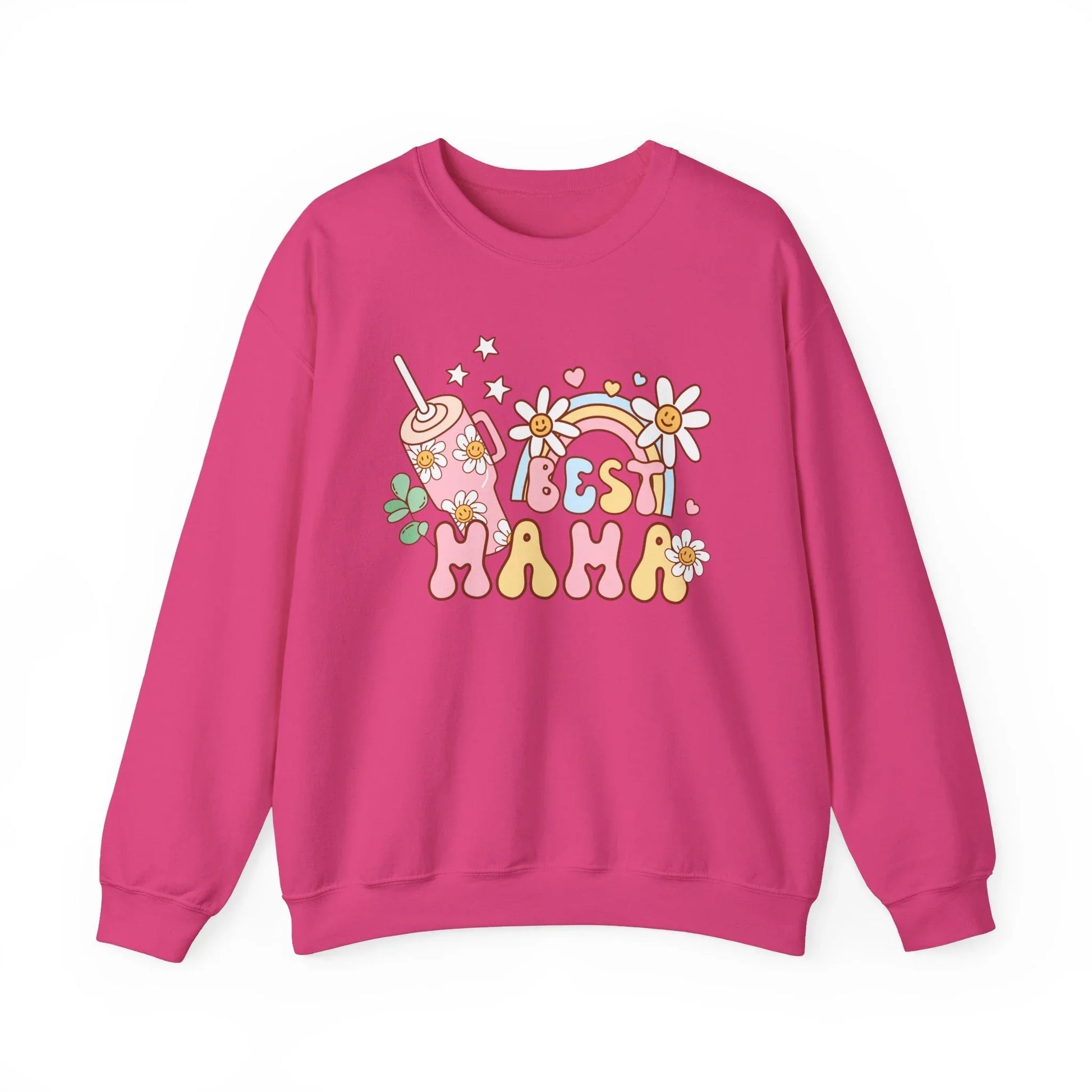 Best Mama Sweatshirt - Heliconia / S