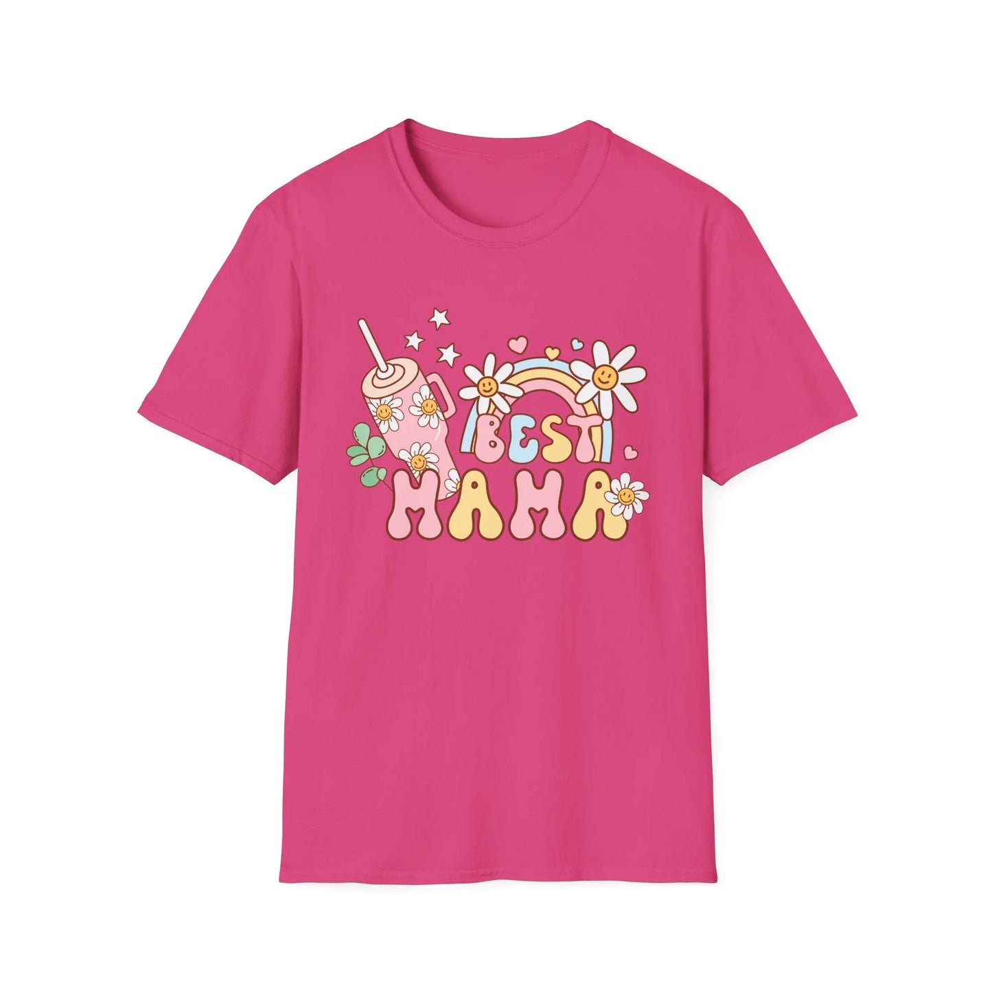 Best Mama T-Shirt - S / Heliconia