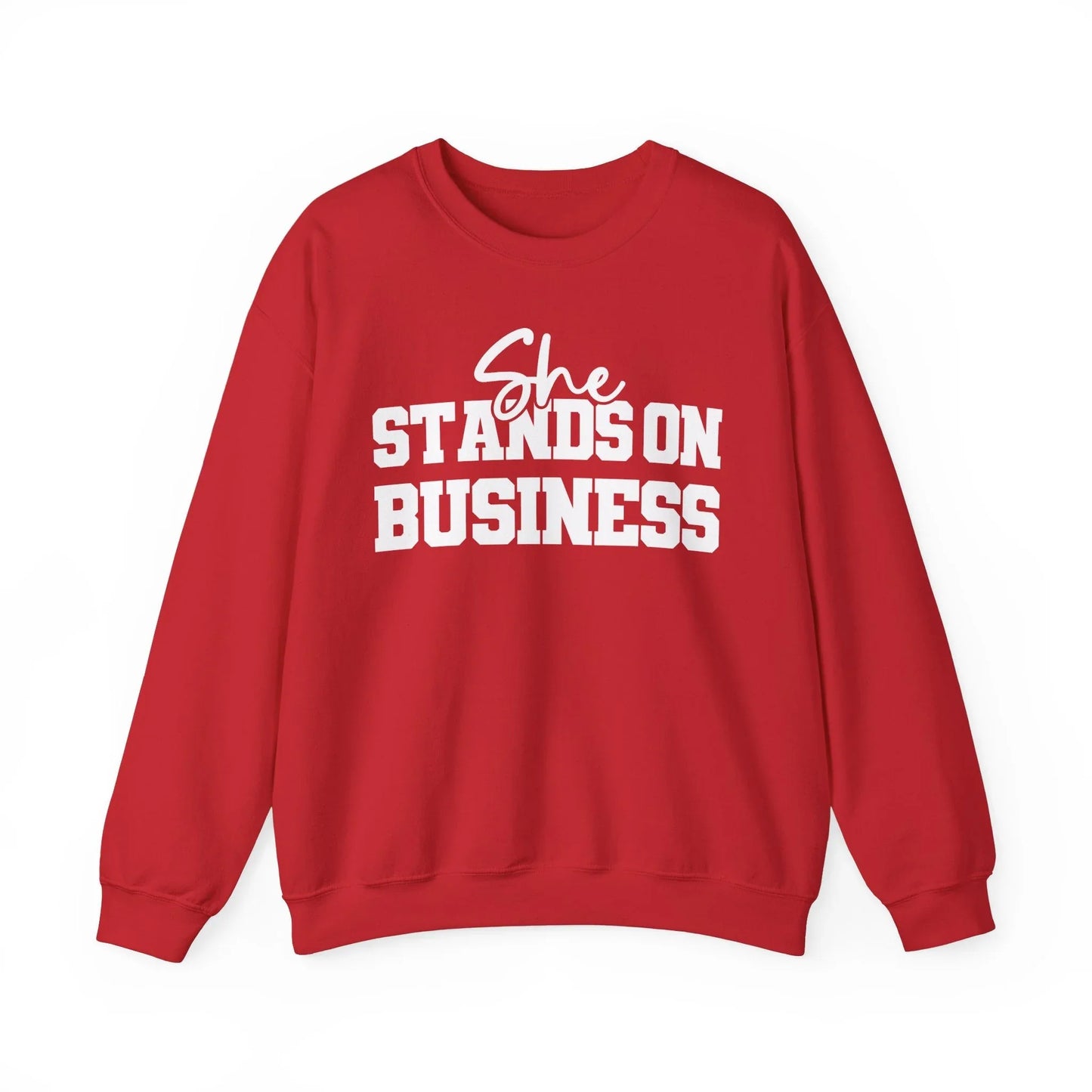 Boss Lady Vibes Sweatshirt - Red / S