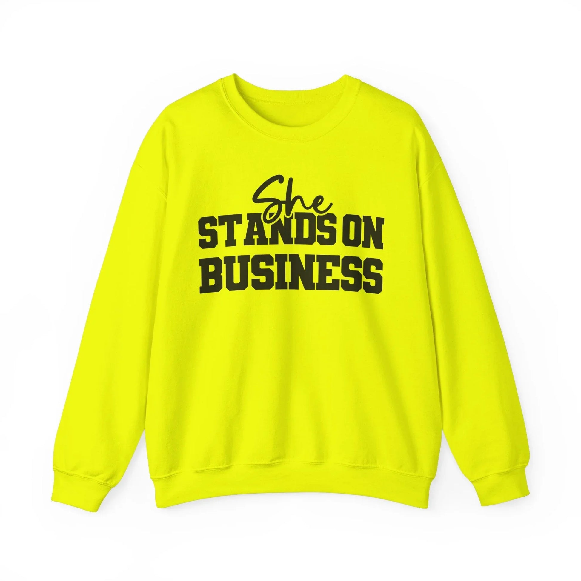 Boss Lady Vibes Sweatshirt - Safety Green / S