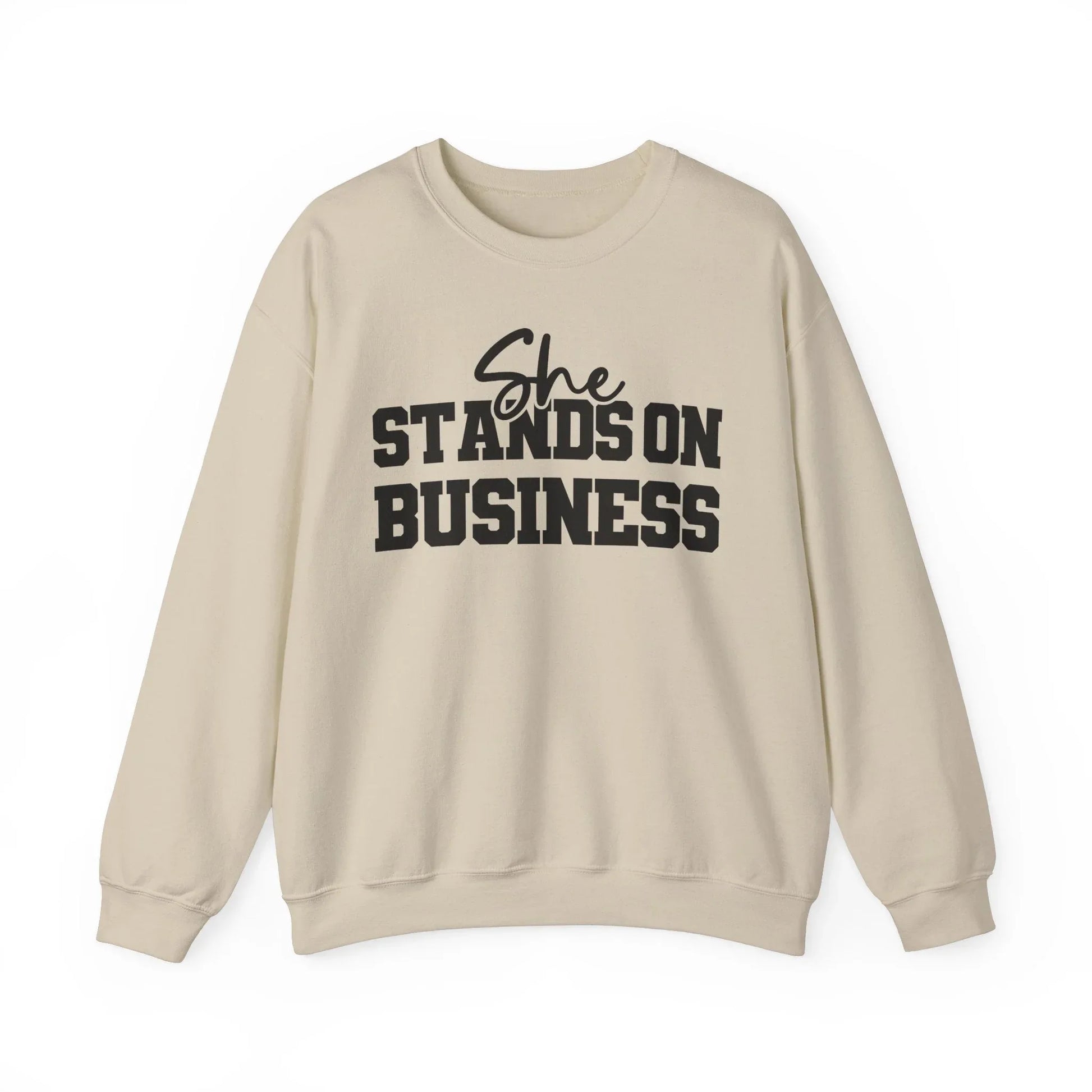 Boss Lady Vibes Sweatshirt - Sand / S