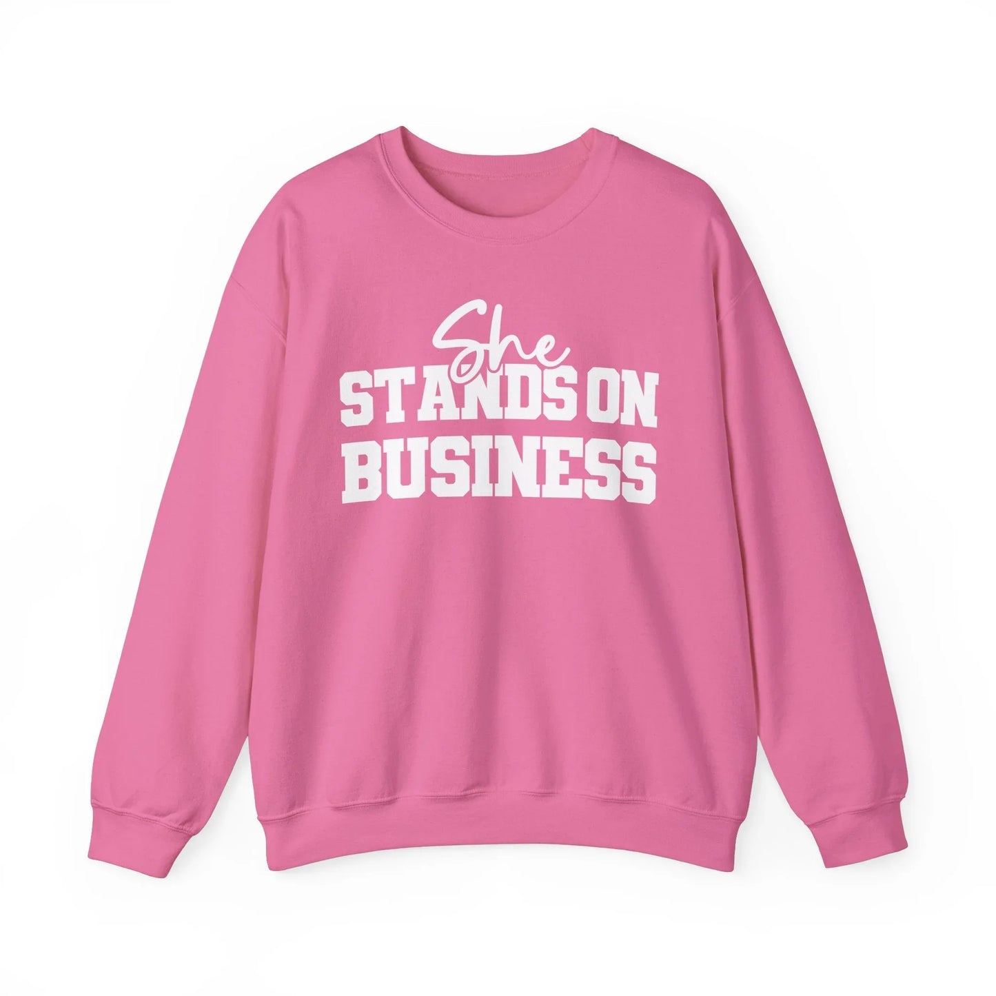 Boss Lady Vibes Sweatshirt - Safety Pink / S
