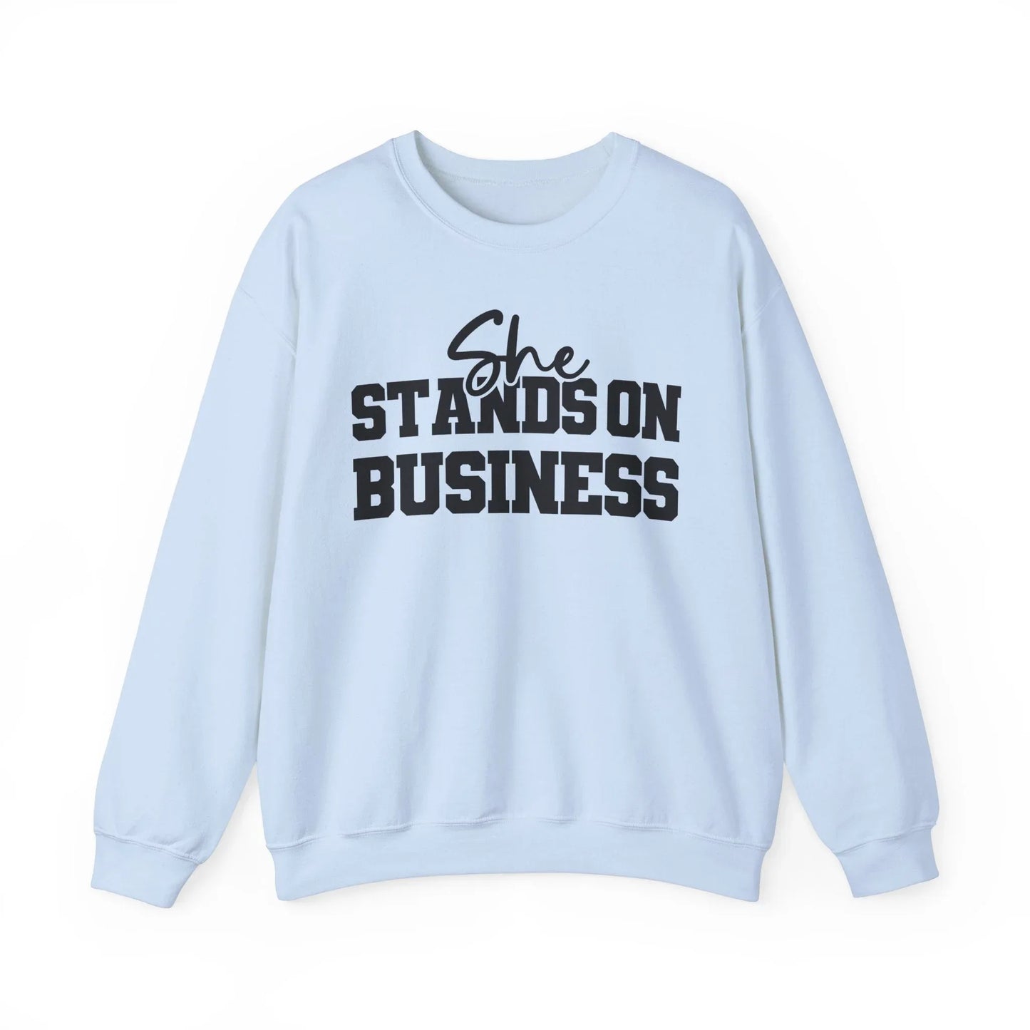 Boss Lady Vibes Sweatshirt - Light Blue / S