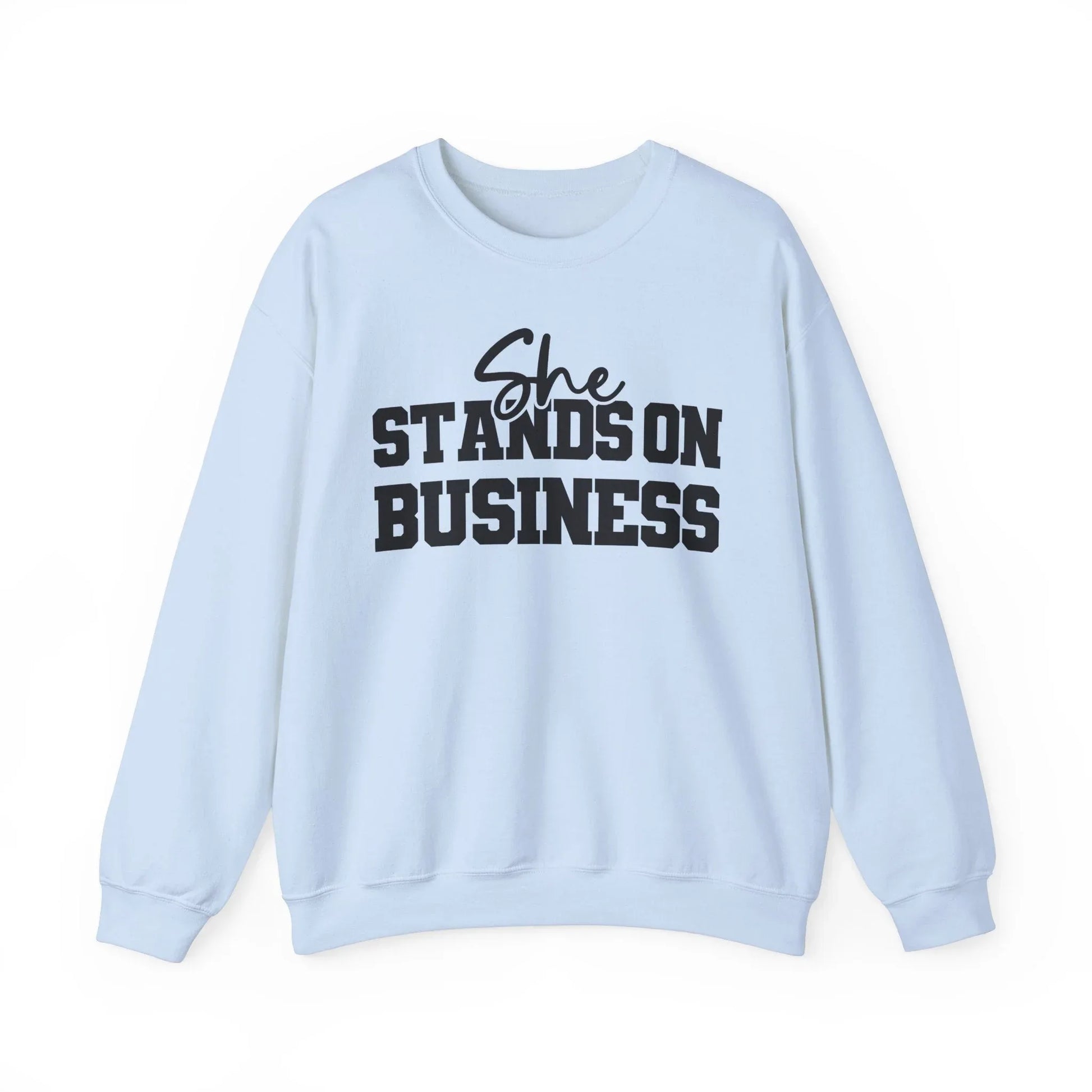 Boss Lady Vibes Sweatshirt - Light Blue / S