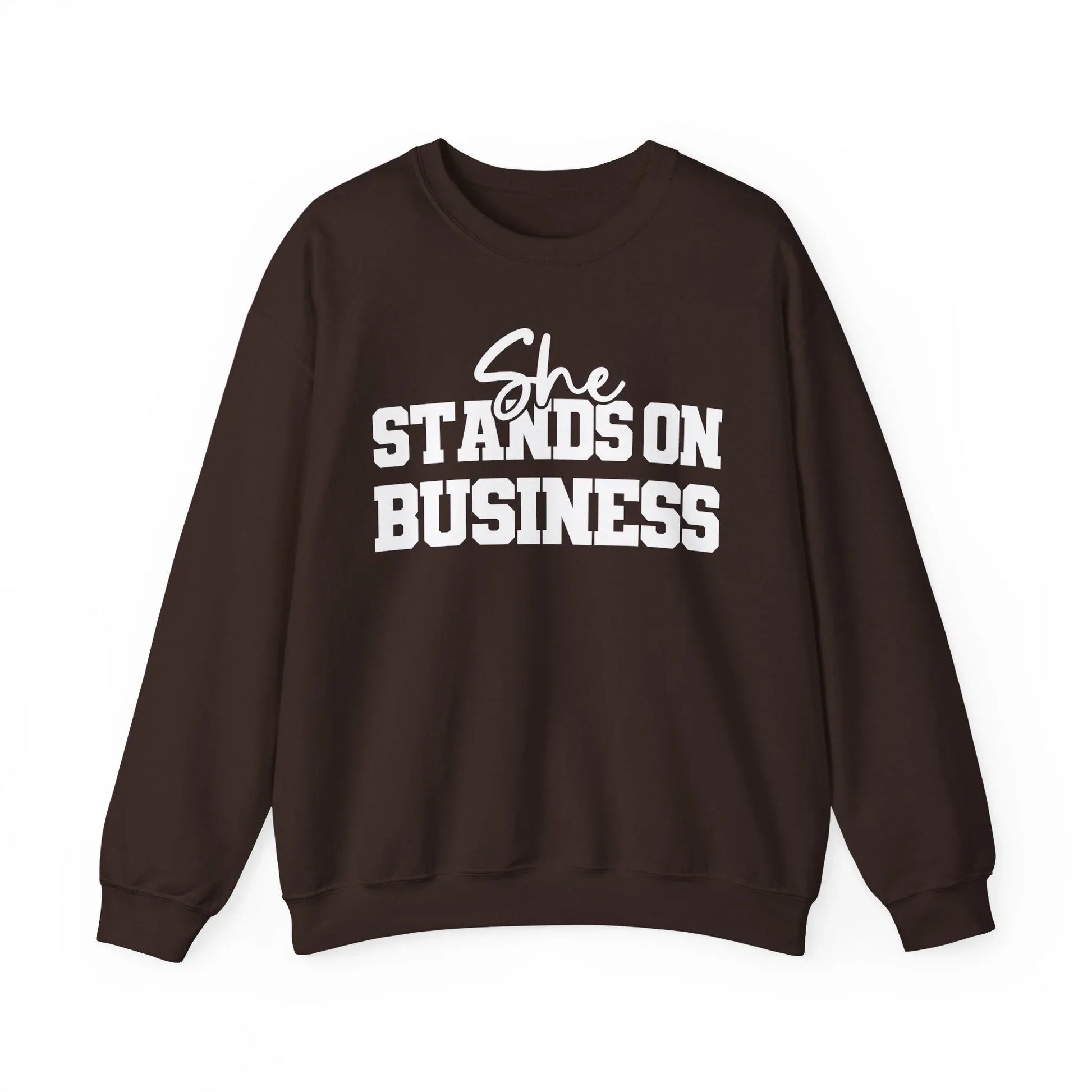 Boss Lady Vibes Sweatshirt - Dark Chocolate / S