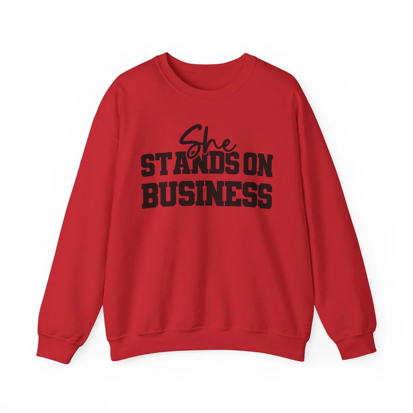 Boss Lady Vibes Sweatshirt - Red / S